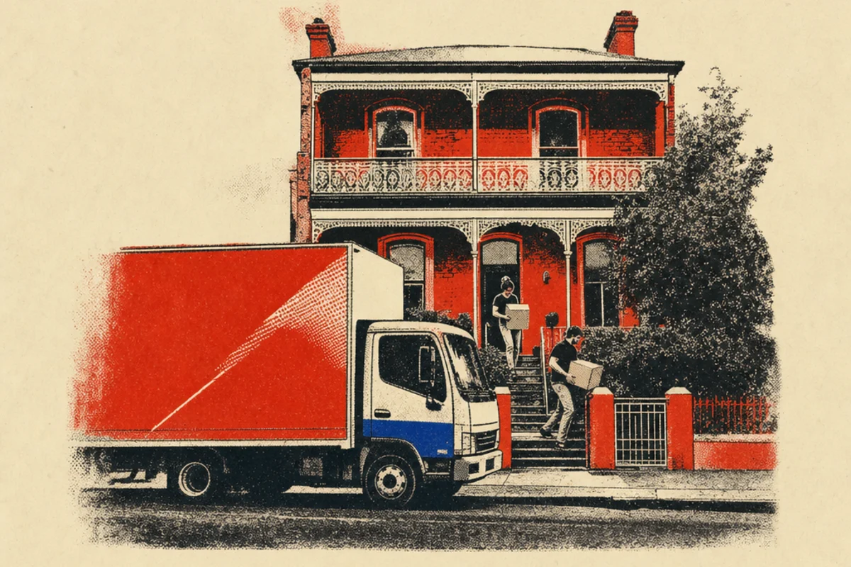 House & Terrace Moves in Newtown — gig-poster screenprint